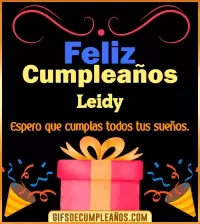 Mensaje de cumpleaños Leidy